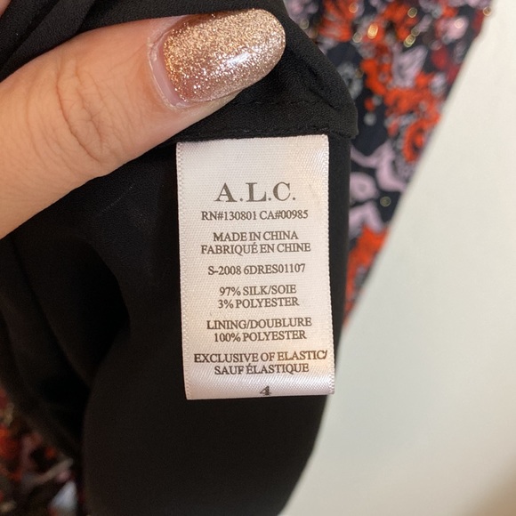 A.L.C. Bardot Maxi Floral Metallic Dress - Picture 8 of 10
